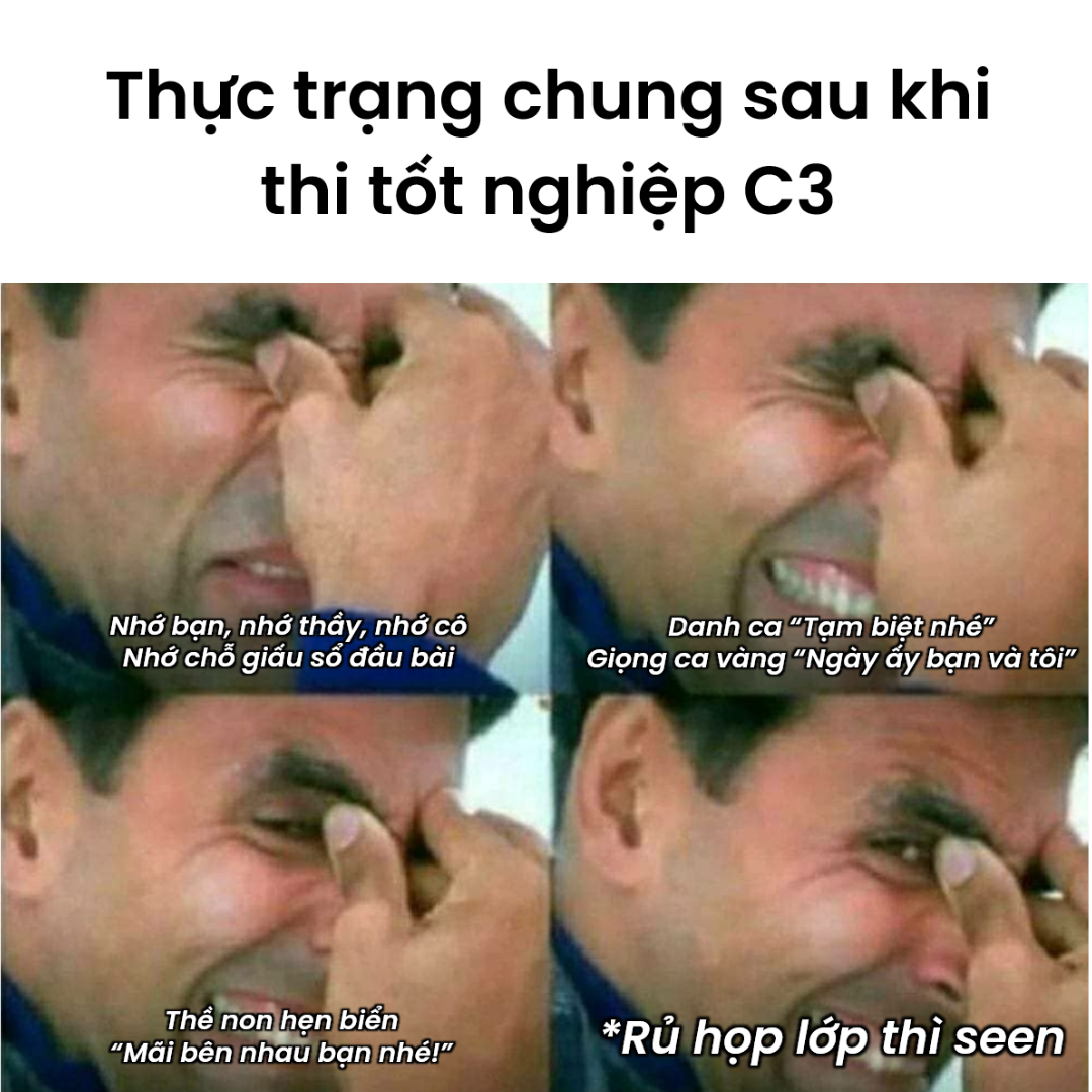 Meme thi xong
