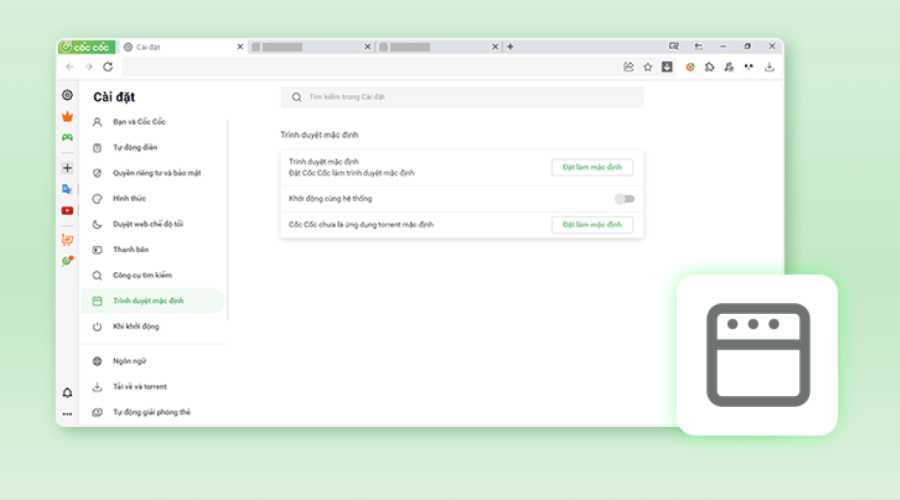 dat lai trinh duyet ve mac dinh