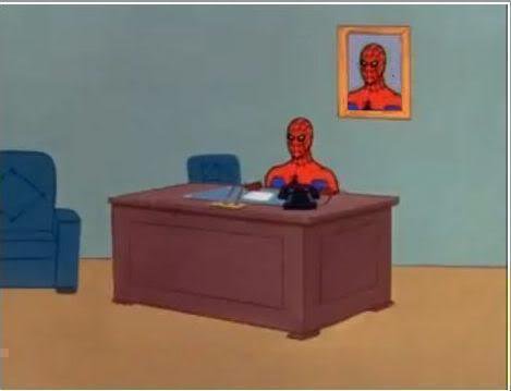 meme spiderman máy tính