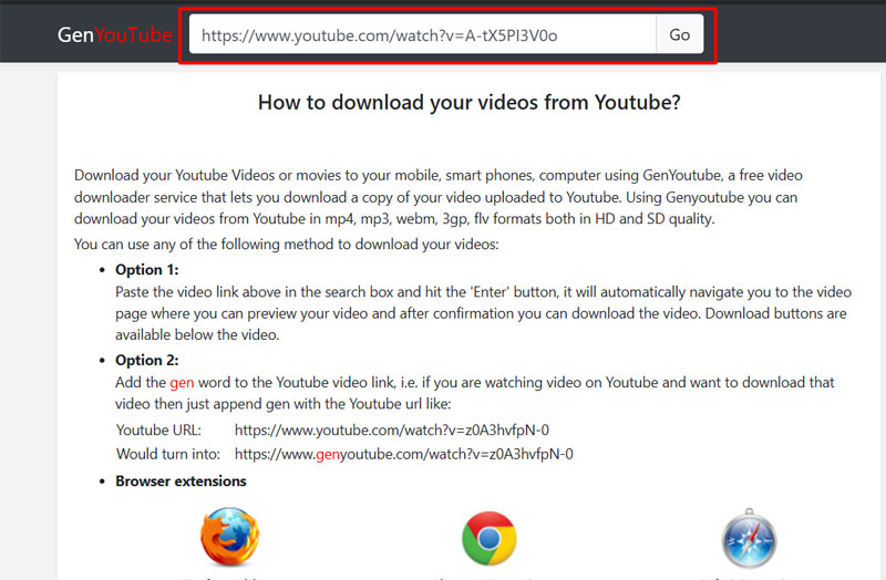 sao chep link video youtube ma ban muon tai sau do dan vao o tim kiem va nhan go
