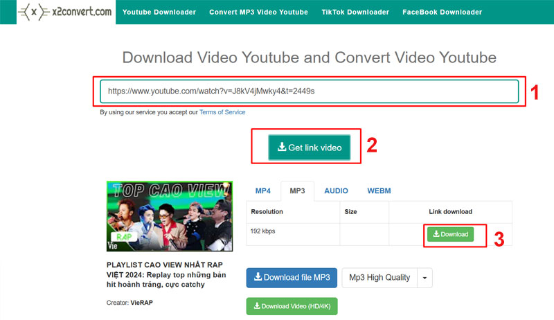 tai nhac youtube ve may tinh bang xconvertcom