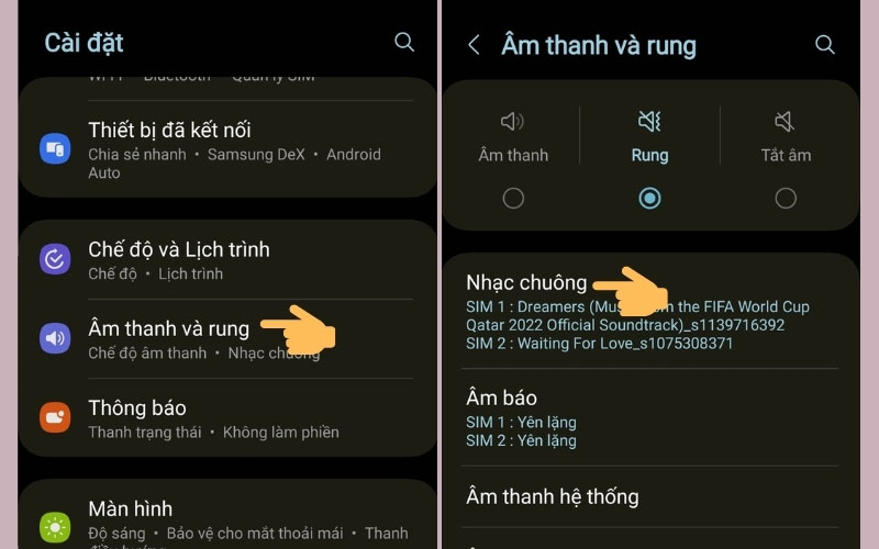 chon muc am thanh rung de tien hanh tinh chinh am thanh cho thiet bi
