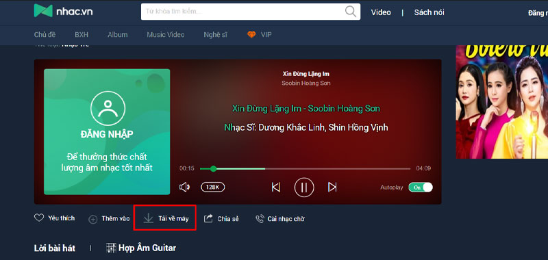 nhan vao bieu tuong tai xuong