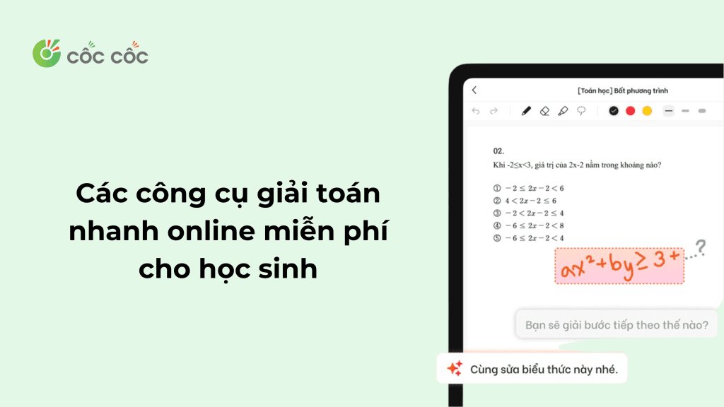 Các web giải Toán nhanh online miễn phí cho học sinh Các công cụ giải toán nhanh online miễn phí cho học sinh ()