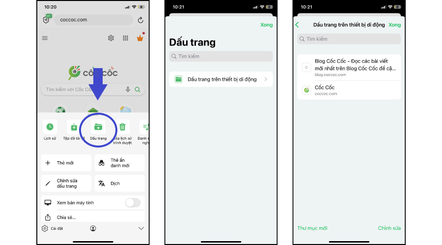 cach dung boomark tren coc coc di dong