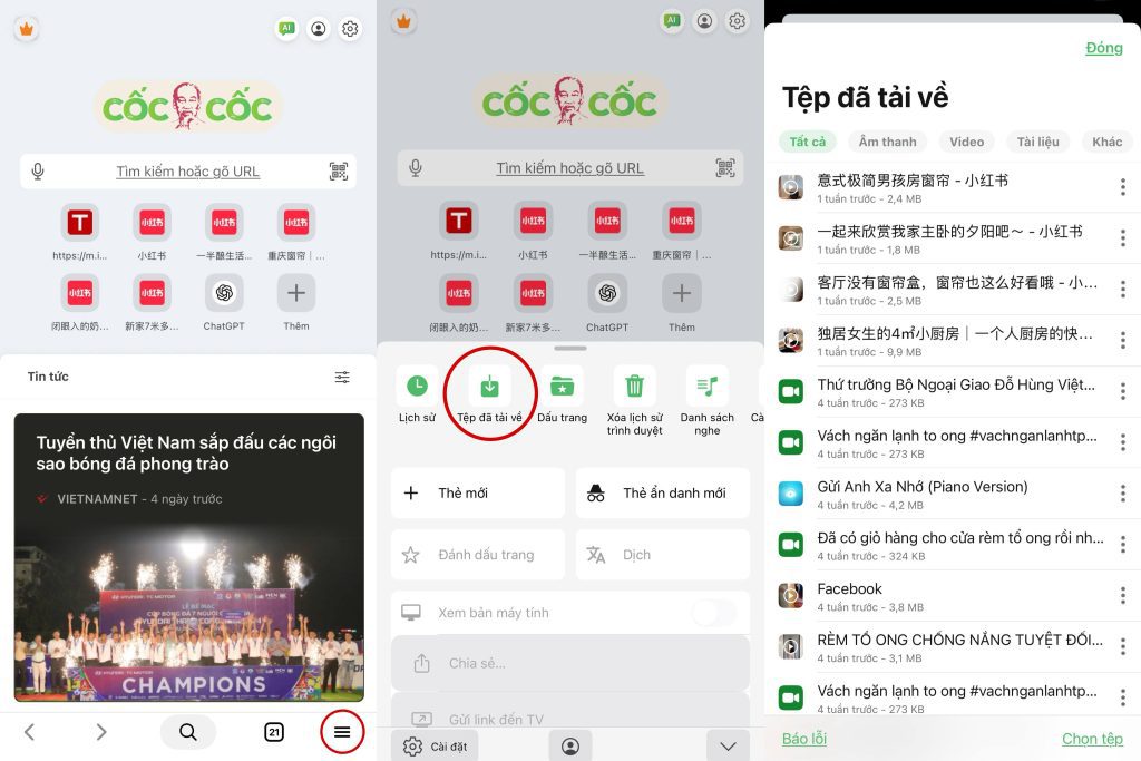 tai video rednote ve dien thoai