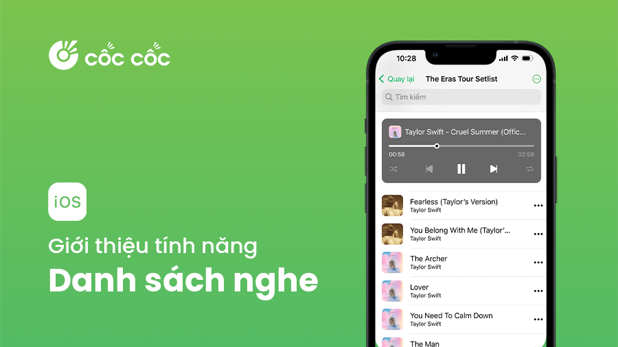 tao danh sach nghe online coc coc