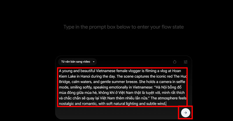 buoc nhap noi dung ban muon chuyen thanh video