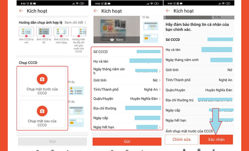 buoc xac nhan va kiem tra thong tin