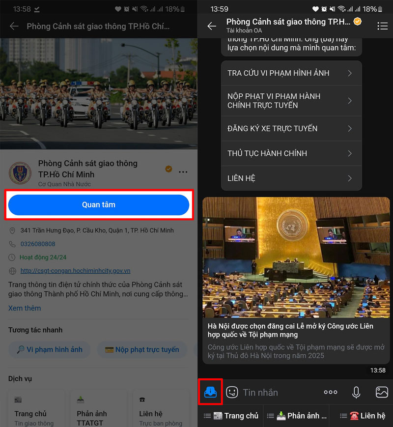 3-buoc-2-nhan-nut-quan-tam-va-mo-giao-dien-tro-chuyen buoc nhan nut quan tam va mo giao dien tro chuyen