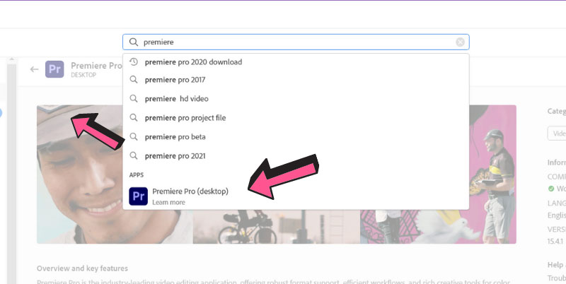 10-buoc-4-tim-kiem-va-tai-adobe-premiere-pro buoc tim kiem va tai adobe premiere pro