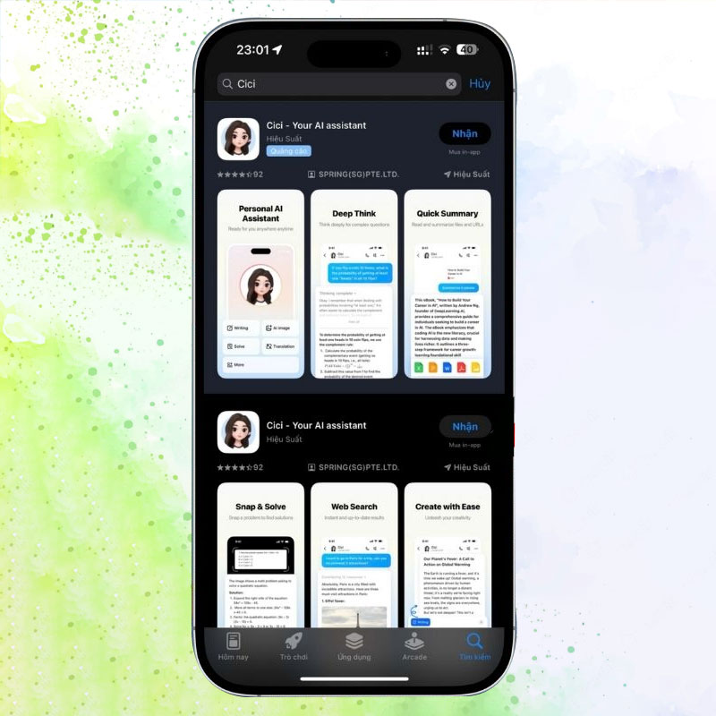 5-buoc-1-tim-va-tai-ung-dung-cici-ai buoc tim va tai ung dung cici ai