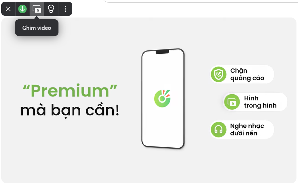 Tính năng Ghim video