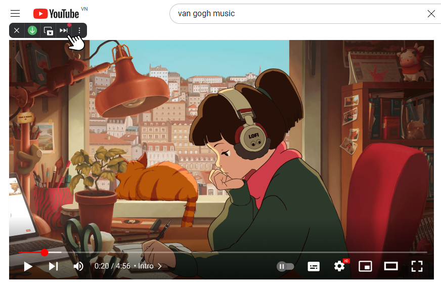 nhấn biểu tượng đi đến cuối video nhấn biểu tượng đi đến cuối video