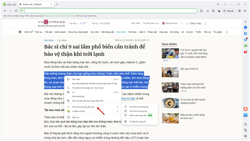 cách mở tính năng Hỏi AI cho đoạn văn cách mở tính năng Hỏi AI cho đoạn văn