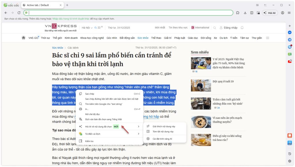 cách mở tính năng Hỏi AI cho đoạn văn cách mở tính năng Hỏi AI cho đoạn văn