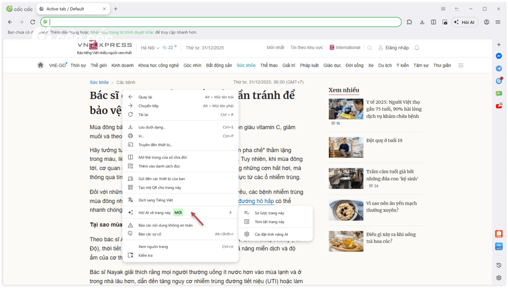 cách mở tính năng Hỏi AI cho trang web cách mở tính năng Hỏi AI cho trang web