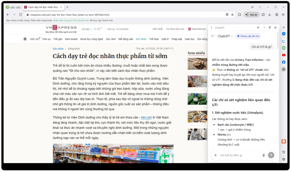 chat với AI ở thanh bên chat với AI ở thanh bên