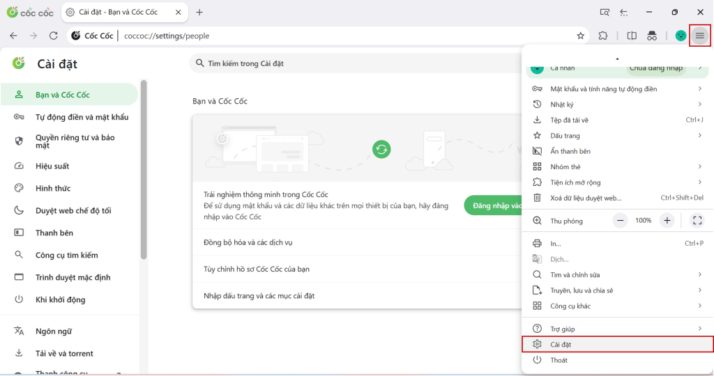 mở cài đặt cốc cốc mở cài đặt cốc cốc