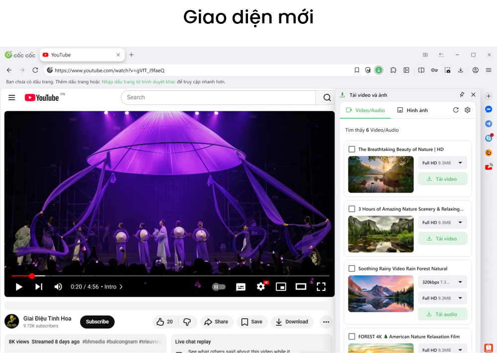 giao diện mới trình tải video cốc cốc giao diện mới trình tải video cốc cốc