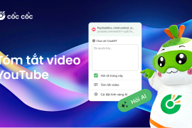 Tóm tắt video YouTube với tính năng Hỏi AI trên Cốc Cốc hỏi ai tóm tắt video youtube