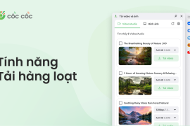 Tính năng Tải nhanh giờ hỗ trợ tải nhiều video và tệp cùng lúc tải hàng loạt cốc cốc